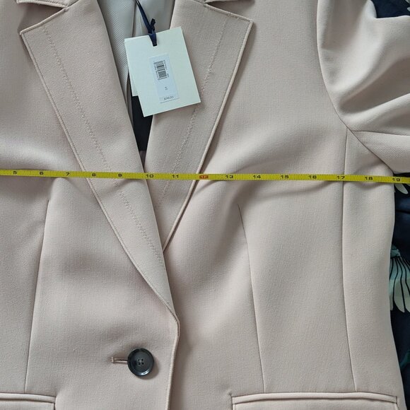 NWT Banana Republic x Olivia Palermo |Women's Ruffle Accent Coat Wispy Pink S - Picture 7 of 7